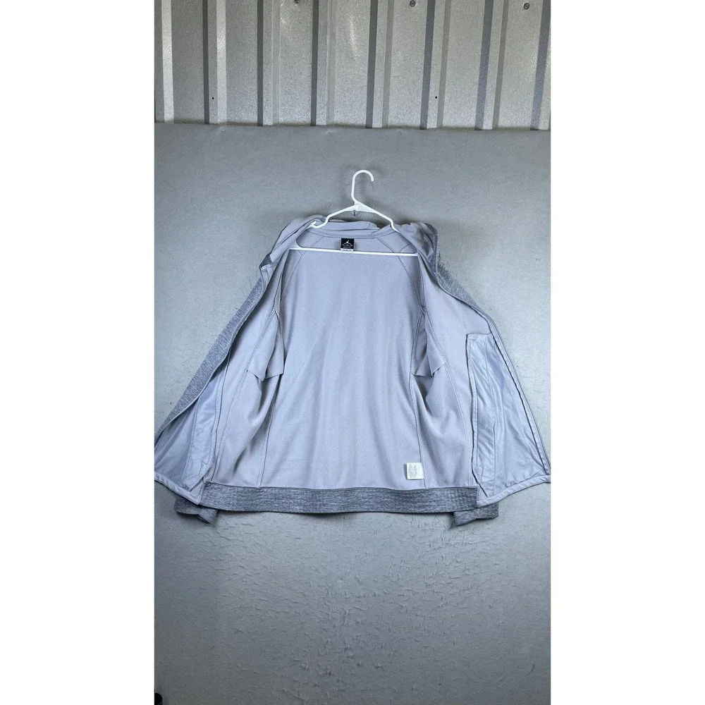 Jordan Full Zip Hoodie Mens XL Grey Excellent Therma-FIT Jumpman Activewear